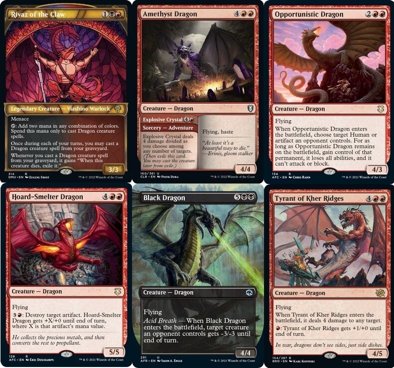 MTG Commander Dragon Deck EDH Deck Rivaz of the Claw 100 Magic Cards Custom – NM