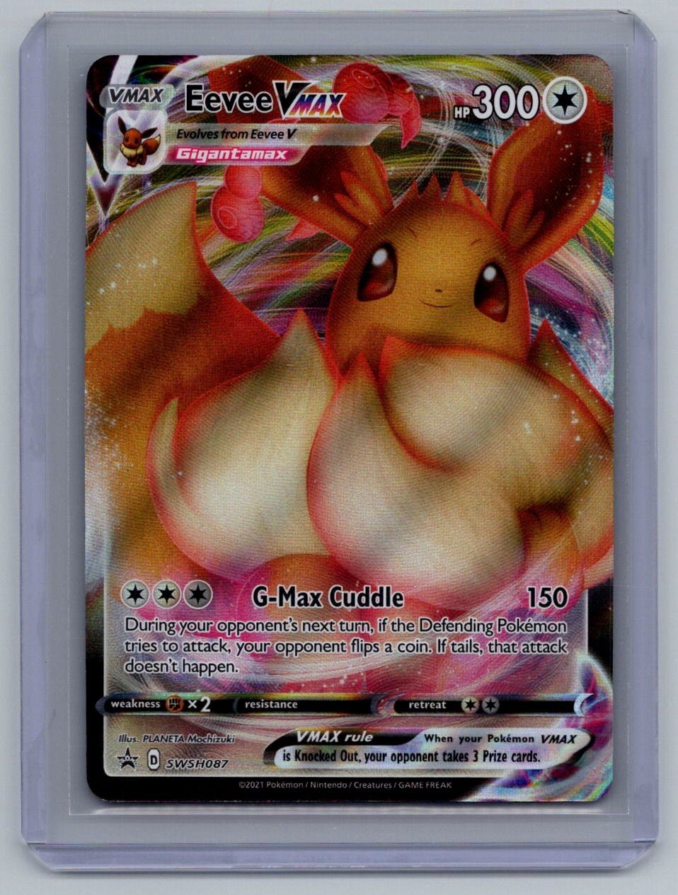 Pokémon Eevee VMAX Full Art Promo Holo SWSH087 Sword & Shield Black Star