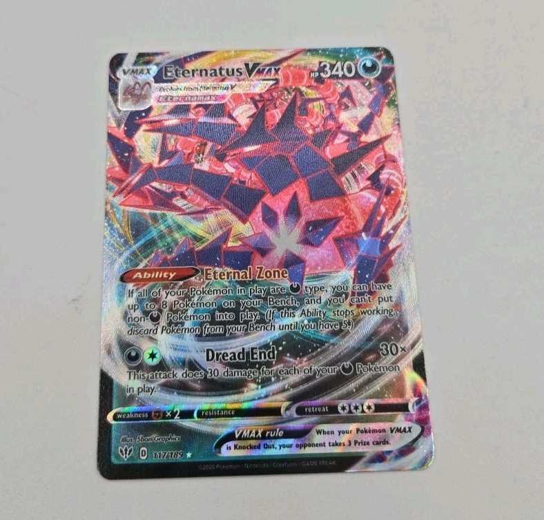 Eternatus VMAX 117/189 Holo VMAX Rare Darkness Ablaze Pokemon Holo Near Mint