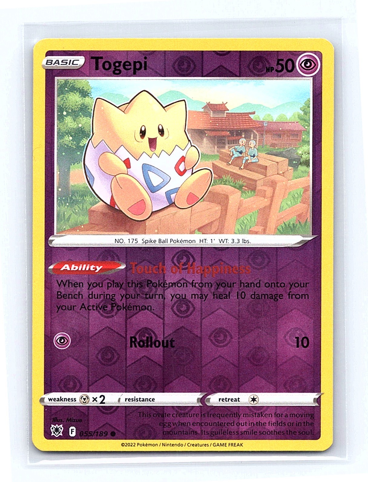 Togepi Reverse Holo 055/189 SWSH10: Astral Radiance Common NM