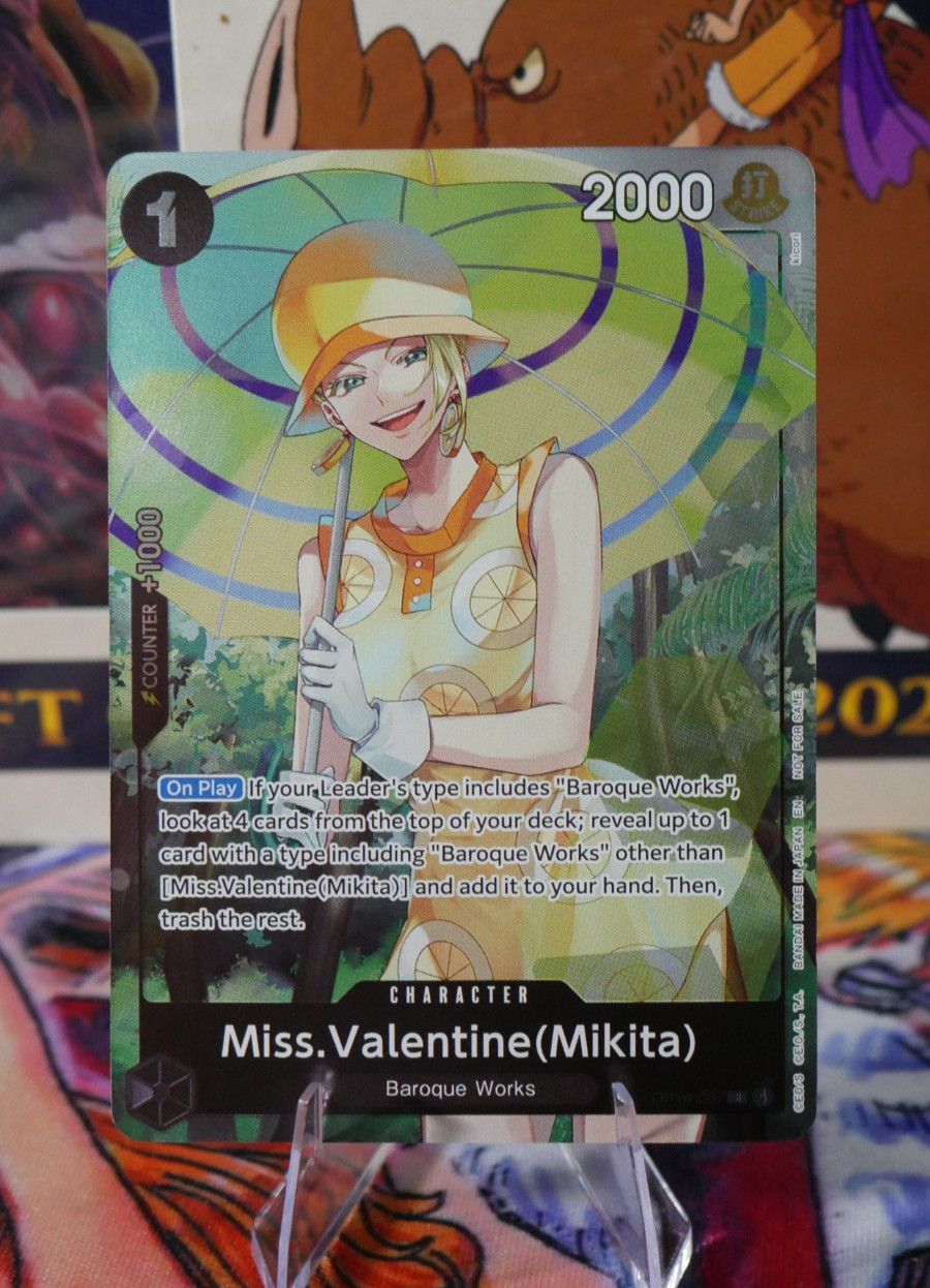 Miss.Valentine Mikita Dash Pack Promo OP14-087 One Piece TCG English NM Foil