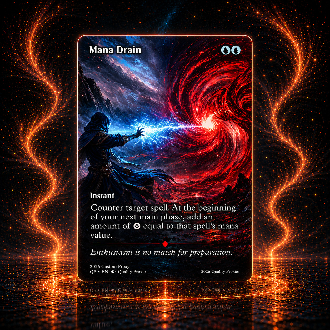 Mana Drain – Full Art Custom MTG card