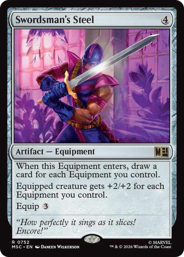 Swordsman’s Steel (Commander: Marvel Super Heroes) – NM Pack Fresh MTG