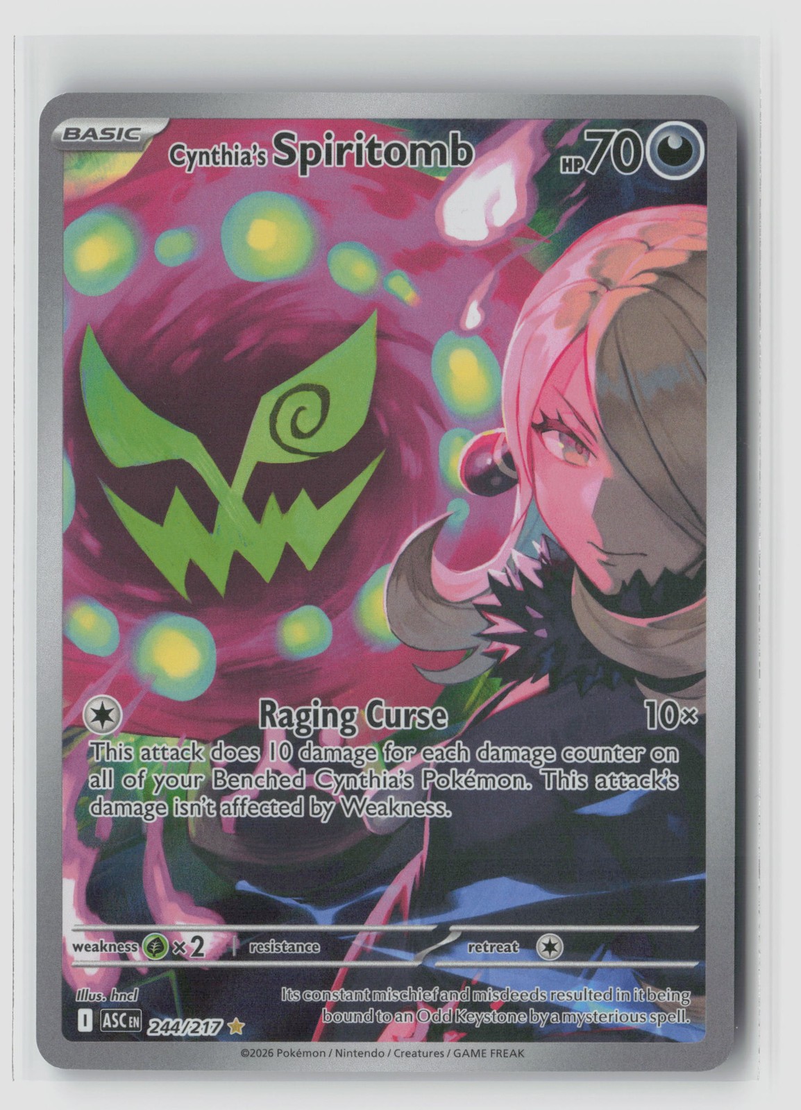 Cynthia’s Spiritomb #244/217 Me Ascended Heroes Illustration Rare Pokemon TCG NM