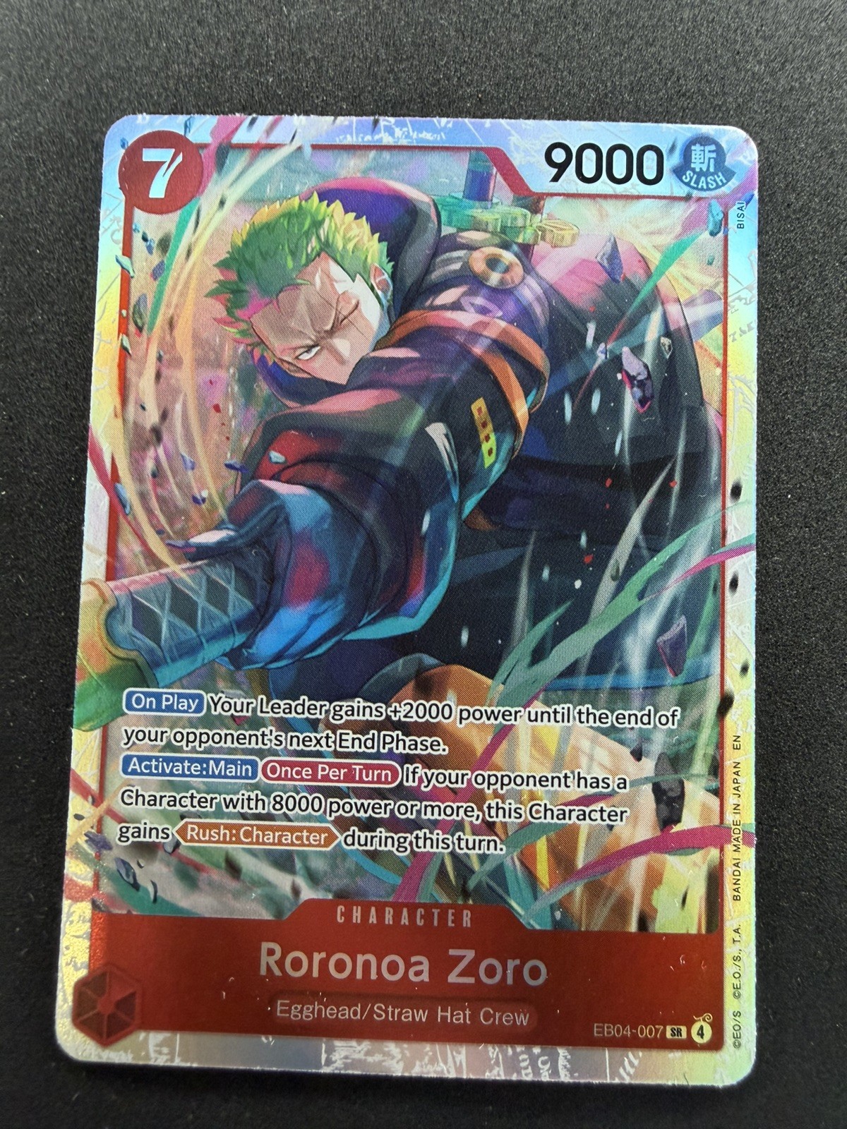 Roronoa Zoro EB04-007 One Piece Adventure on Kami’s Island Super Rare Near Mint