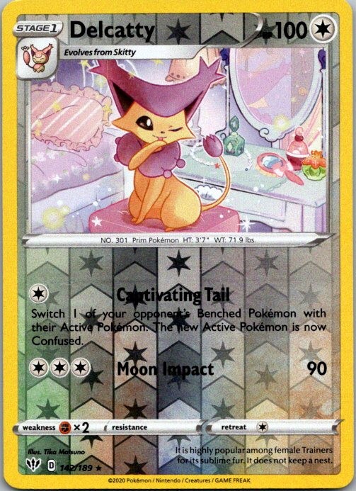 Delcatty SWSH03: Darkness Ablaze 142/189 NM Reverse Holo