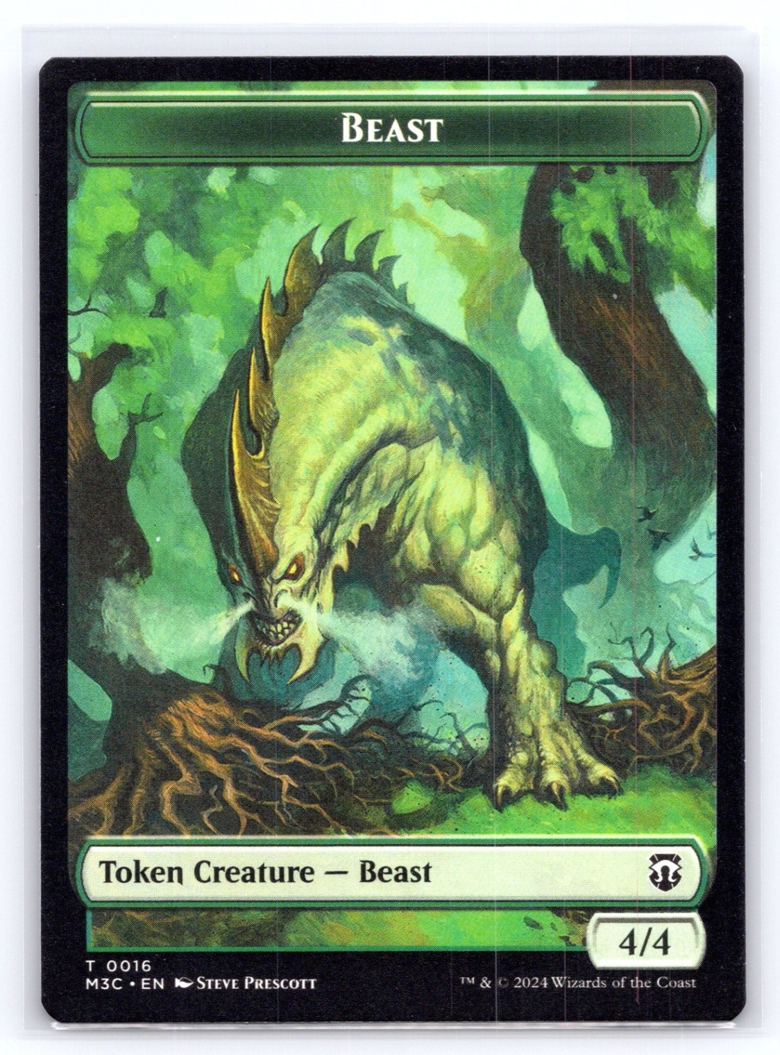 MTG NM Beast (0016) // Copy Double-Sided Token 16 // 1 T Commander: Modern Horiz