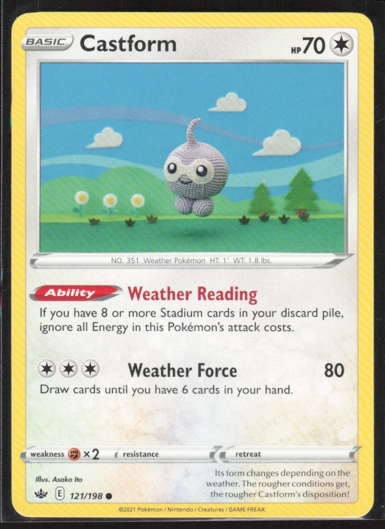 2021 Sword & Shield – Chilling Reign Castform Basic/Common #121