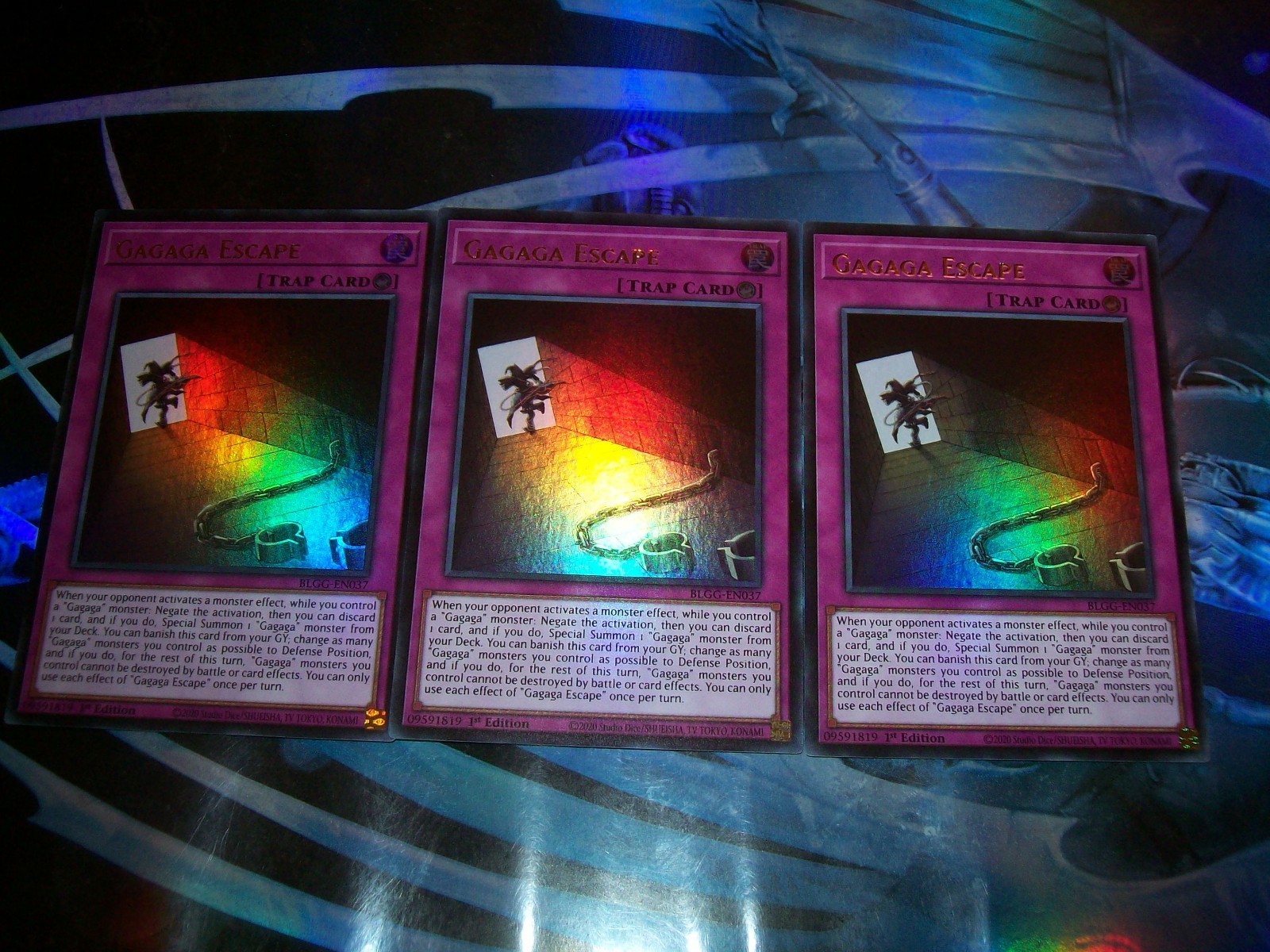 3x Gagaga Escape 1st Edition Ultra Rare BLGG-EN037 Yu-Gi-Oh!