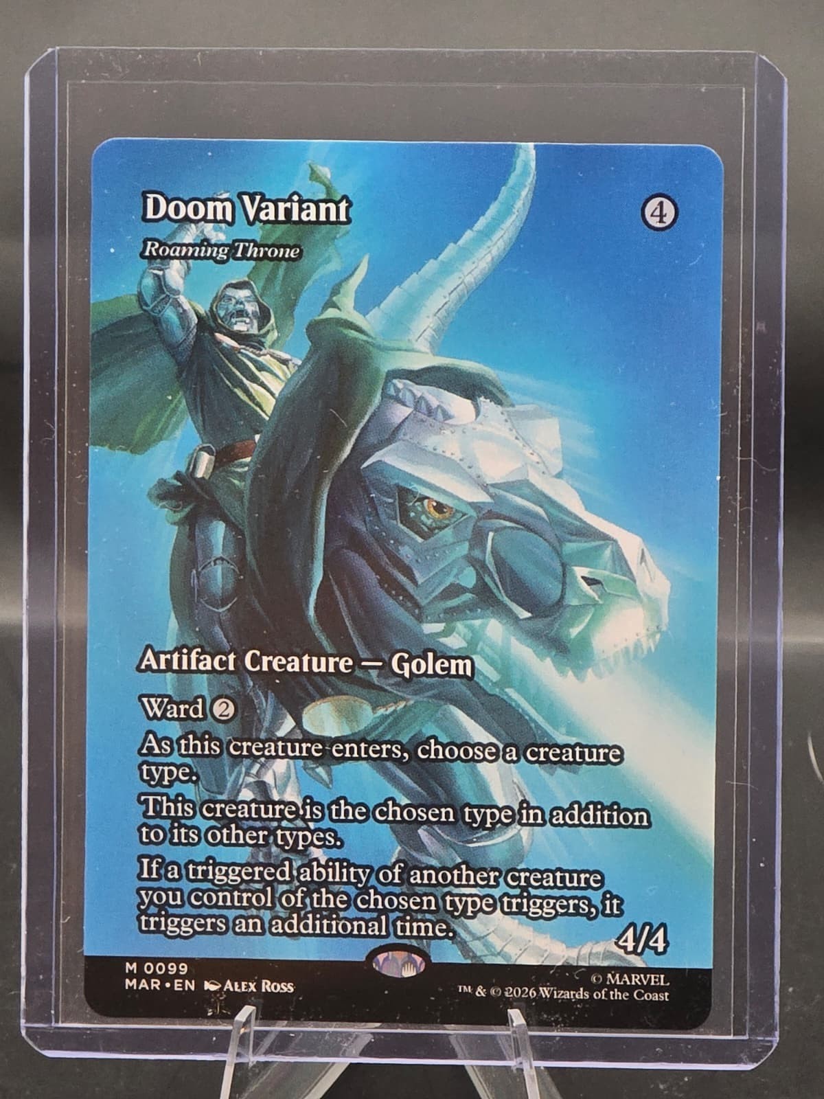 Doom Variant – Roaming Throne Borderless MTG Marvel Universe Eternal #99 NM/M