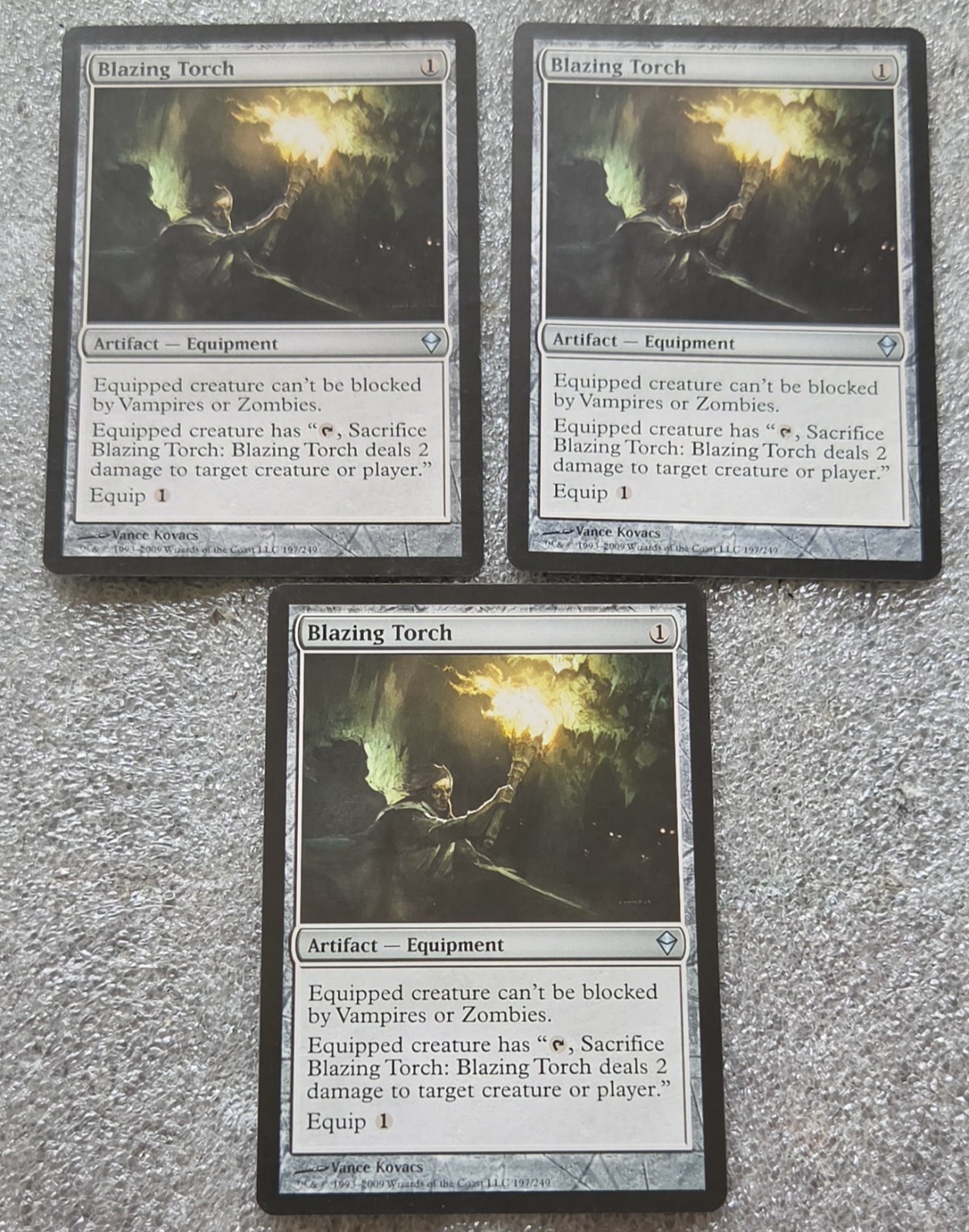 Blazing Torch Zendikar Regular Magic The Gathering X3 LP See Pics English MTG