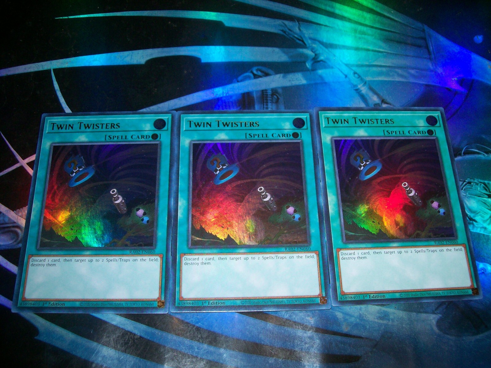 3x Twin Twisters 1st Edition Ultra Rare RA02-EN060 Yu-Gi-Oh!