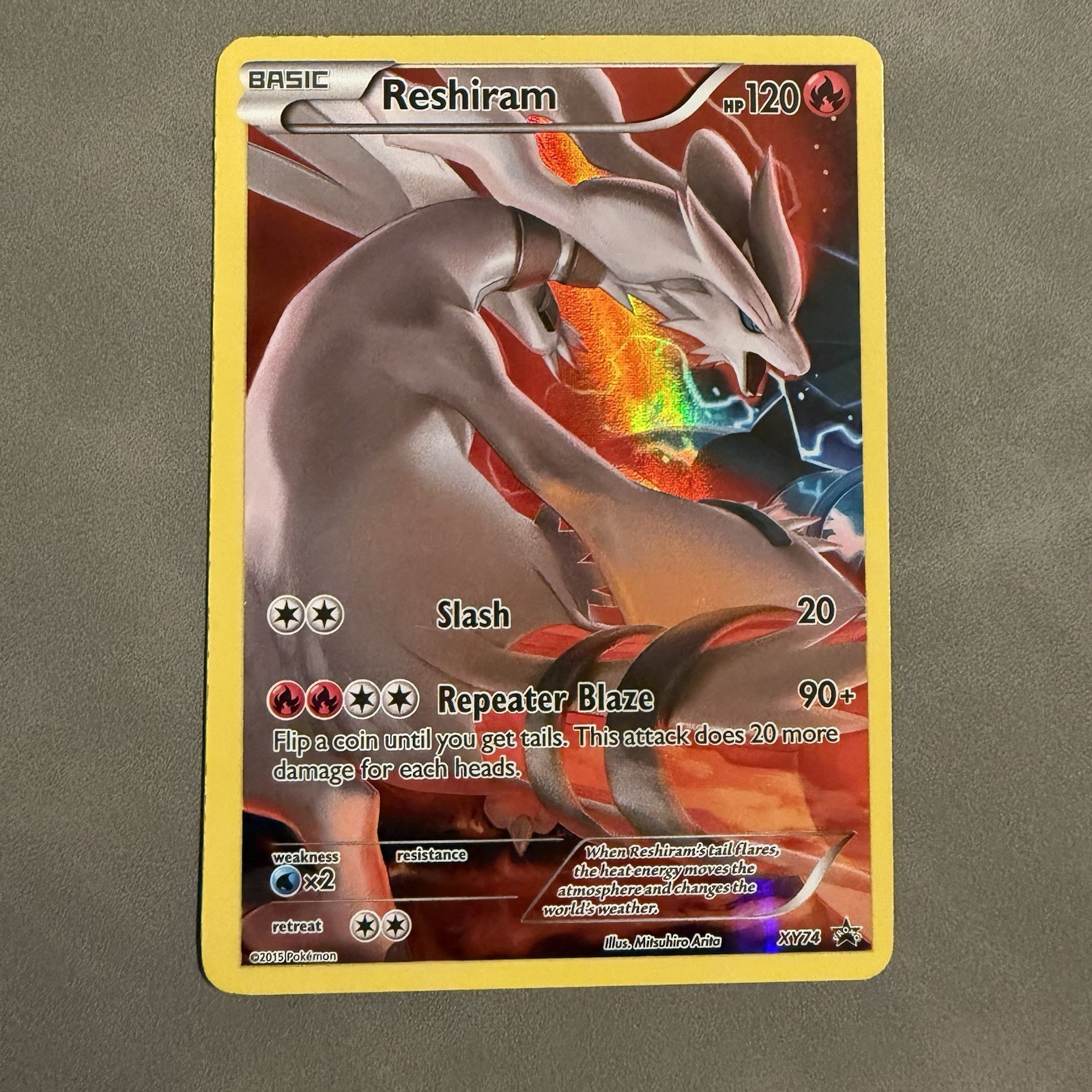 Pokémon TCG Reshiram Promo Full Art Holo XY Set XY74 English 2013 HP 120