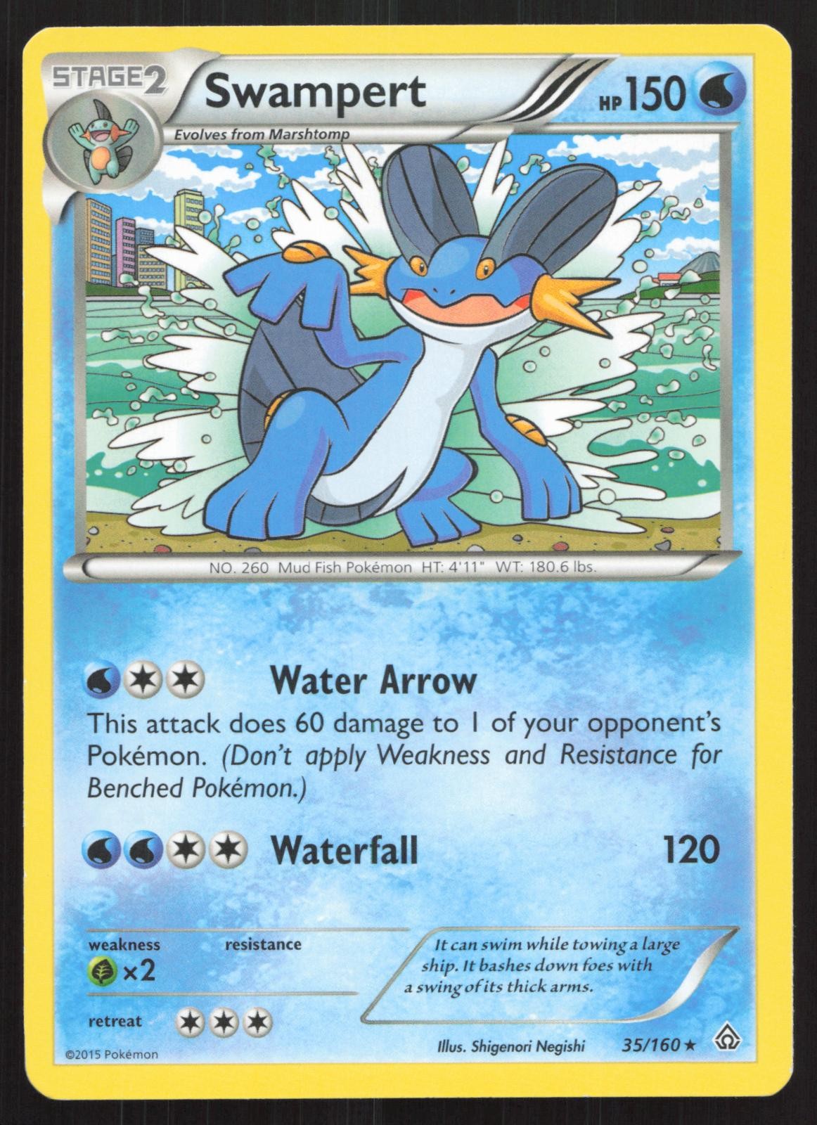 Swampert 35/160 Rare Primal Clash Pokemon LP