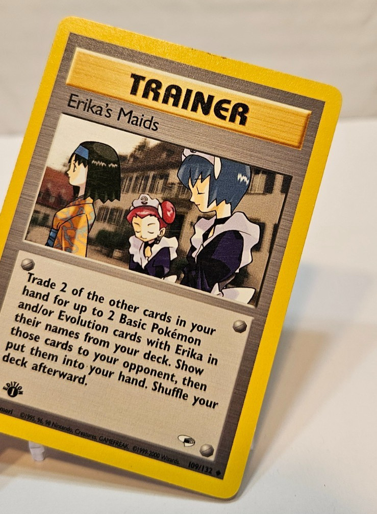 Erika’s Maids 109/132 Uncommon 1st Edition Gym Heroes Pokemon 1880