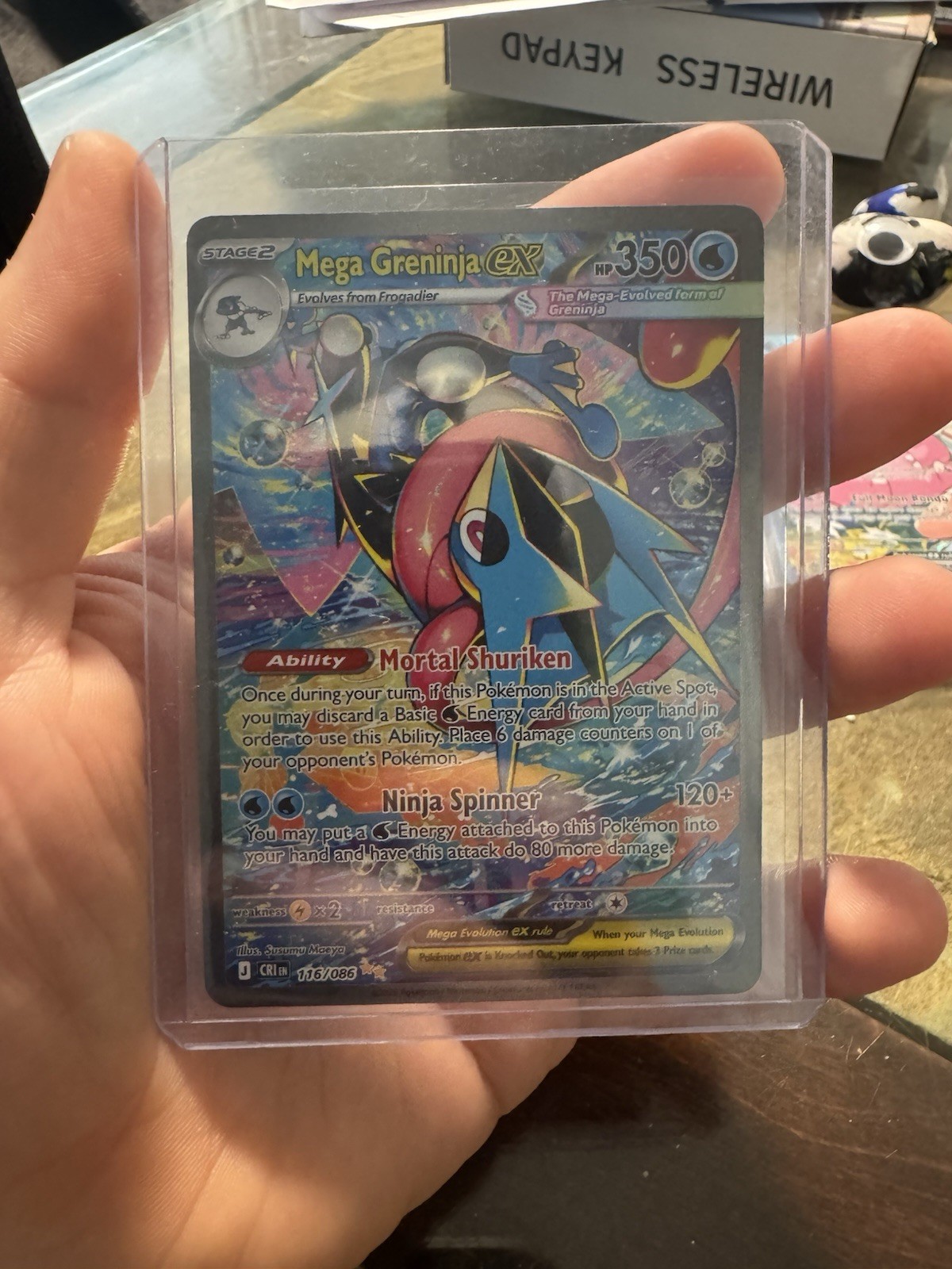 The Pokémon Company Mega Greninja EX 116/086 Chaos Rising SIR Holo Eng 350