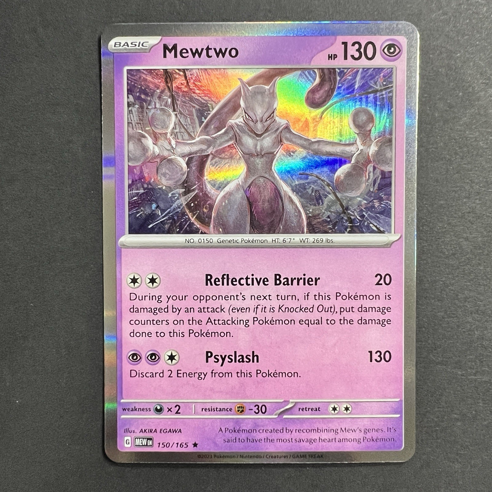 Mewtwo 150/165 SV: Scarlet & Violet 151 (MEW) Rare Holo Pokemon TCG