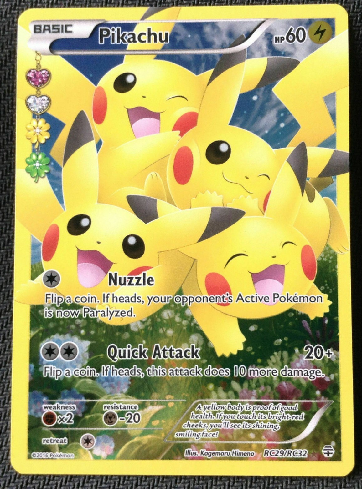 FULL ART Pikachu ULTRA RARE Pokemon RC29/RC32 Generations Radiant Collection -LP