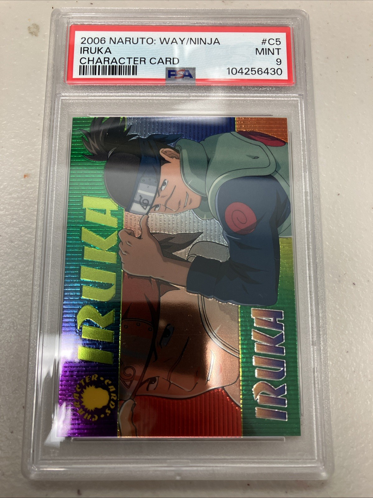 Iruka naruto 2006 way of the ninja character card C5 PSA 9 Mint Pop 1 G25316