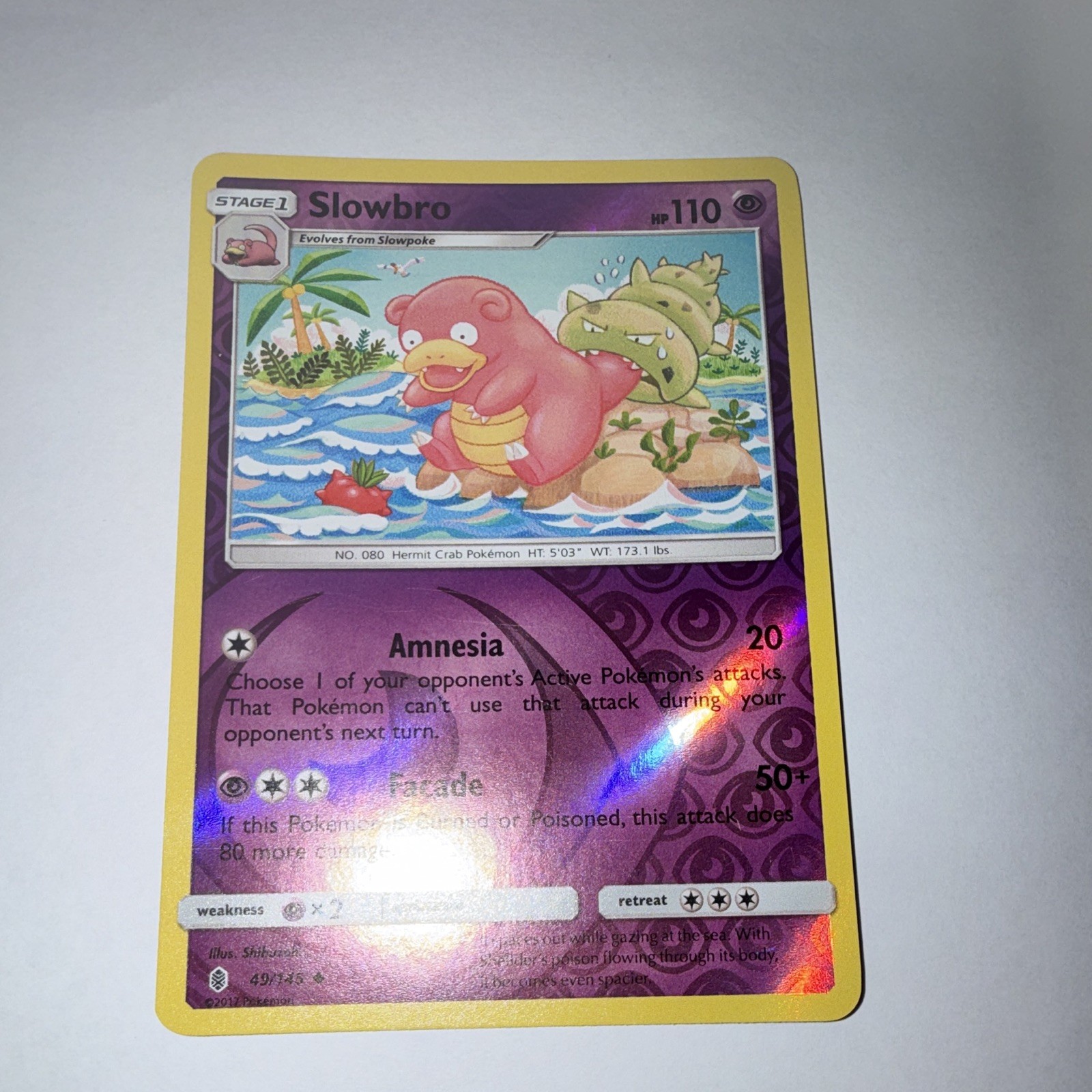 Wizards of the Coast Slowbro 49/62 Fossil Holo Rare English 110 HP Unlimited