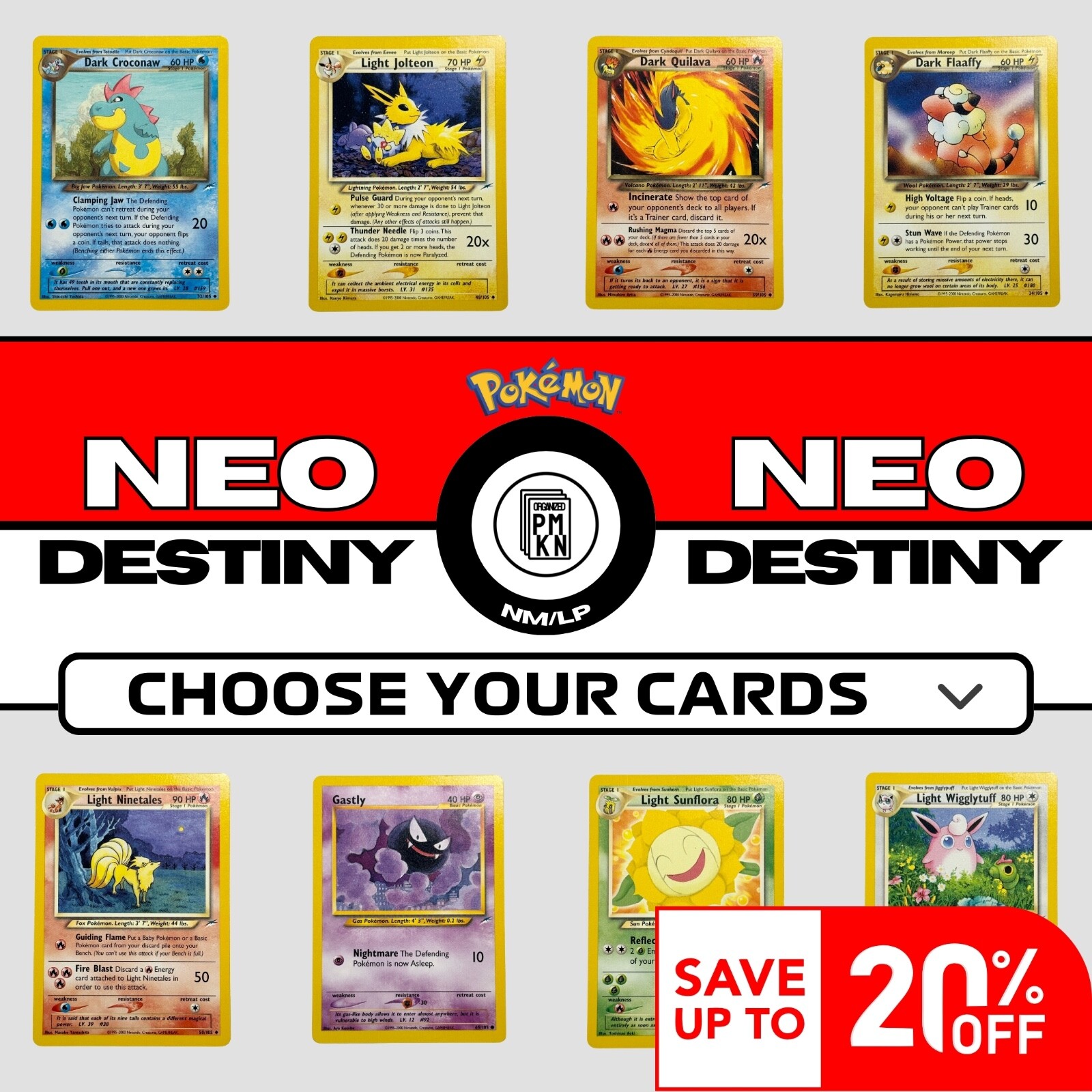 2002 Pokémon Neo Destiny Set: Choose Your Card!