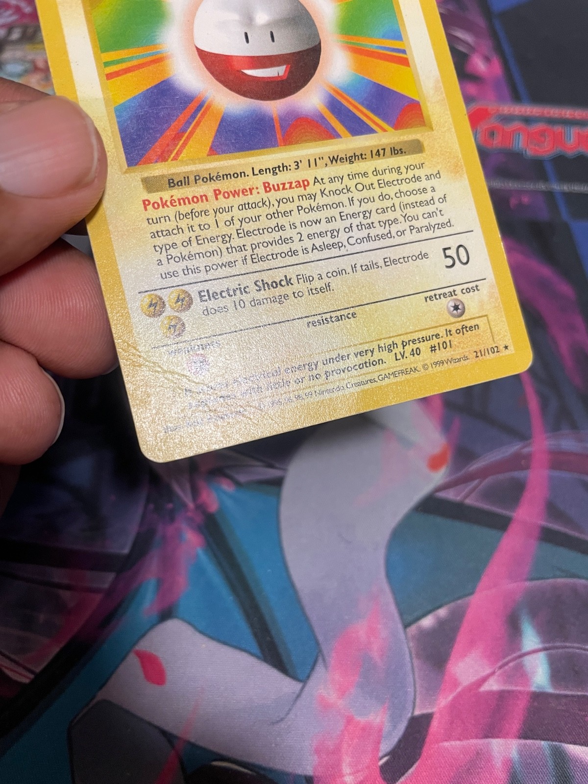 POKEMON – ELECTRODE – 21/102 – BASE SET – RARE – HP – SHADOWLESS