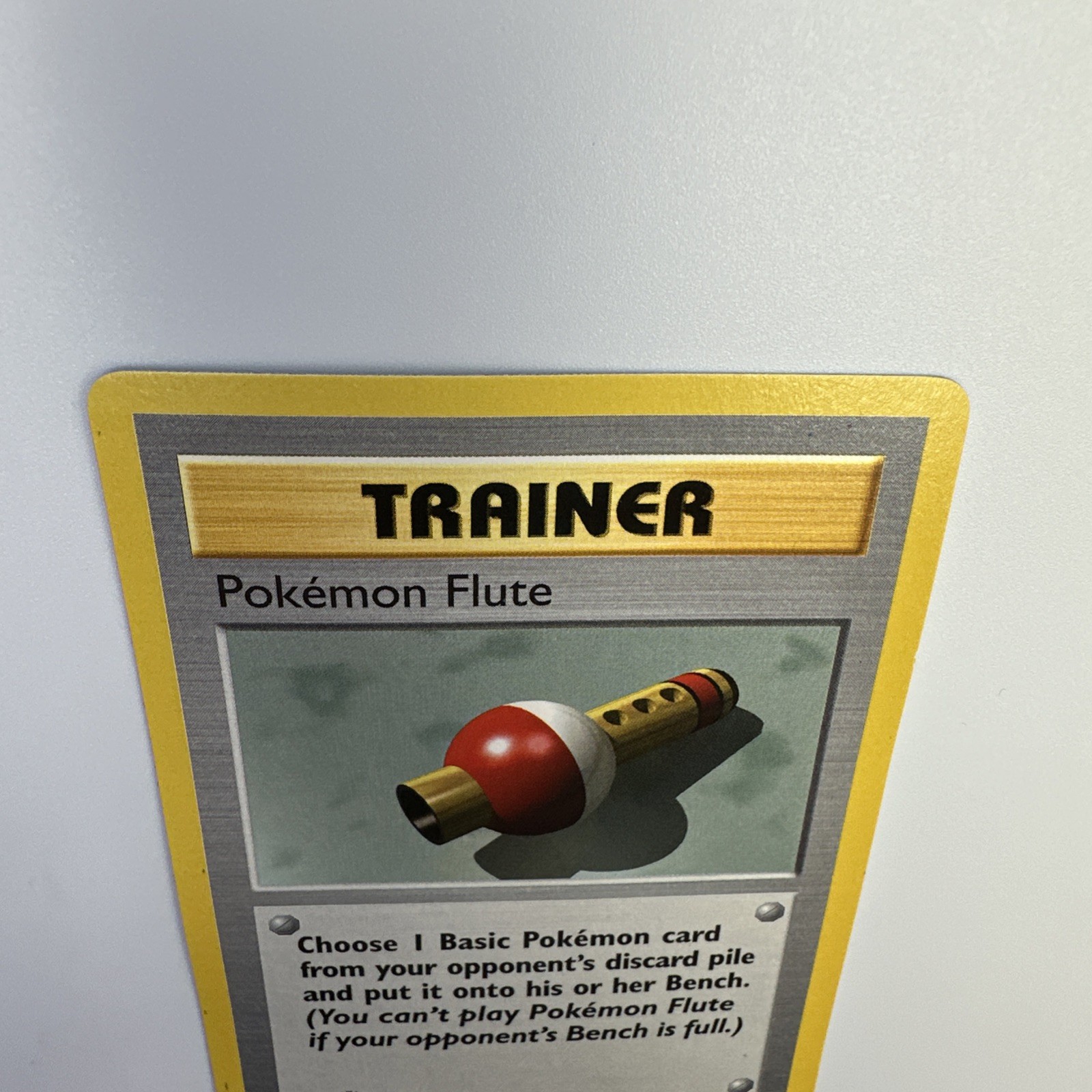 1999 Pokémon Flute Trainer 1st Edition Base Set Shadowless 86/102 Uncommon