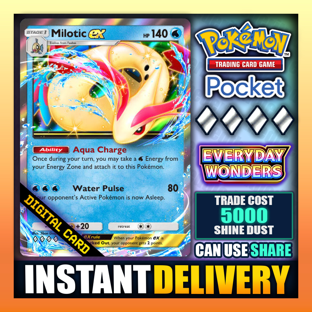 Milotic EX 🔷 Pokemon TCG Pocket – Everyday Wonders – English Instant ✅