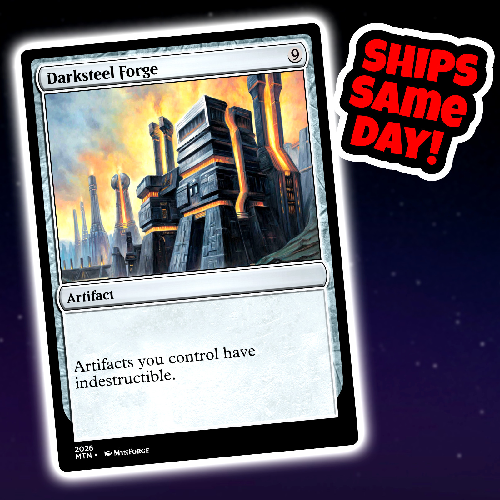 Darksteel Forge – Custom Art Magic: The Gathering Playtest Card – Commander EDH