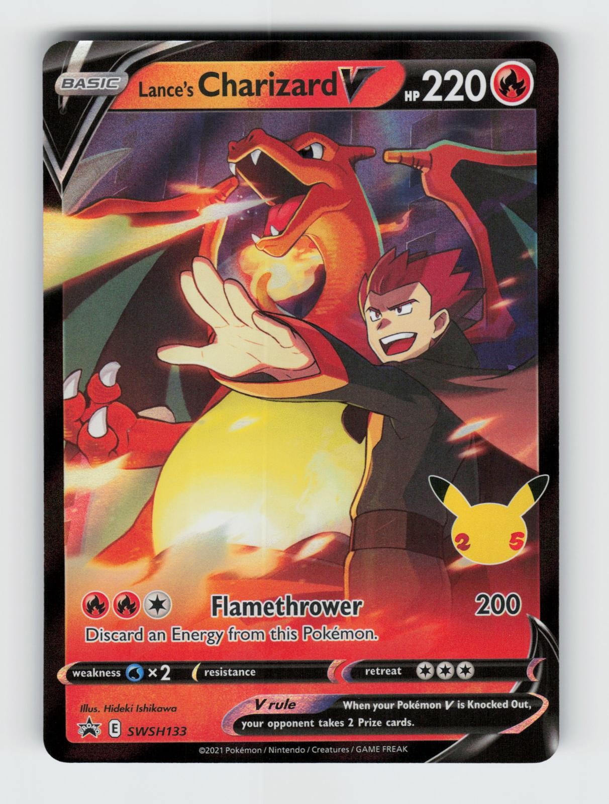 Lance’s Charizard V SWSH133 Holo Promo Sword & Shield Promo Pokemon LP