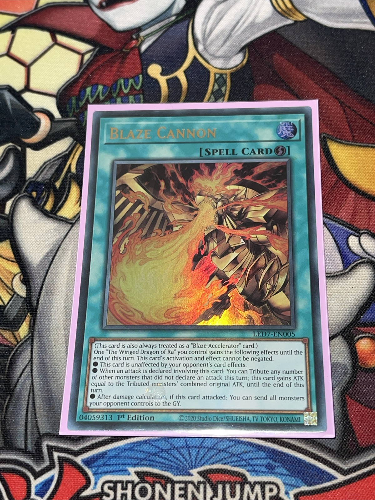 YU GI OH CANNON OF FLAMES LED7-FR005 Card New English