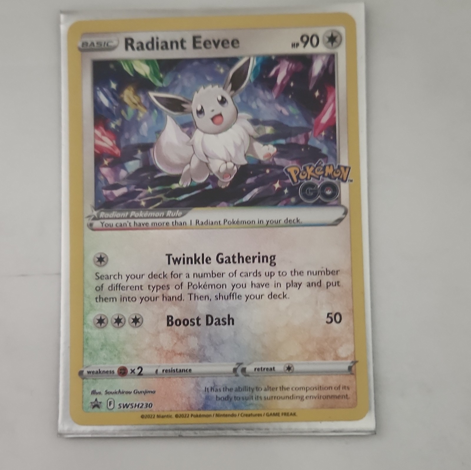 Pokemon TCG Radiant Eevee SWSH230 Holo Radiant Promo Sword & Shield