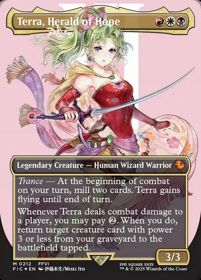 Terra, Herald of Hope – Surge Foil – Borderless NM, English MTG Commander: Final