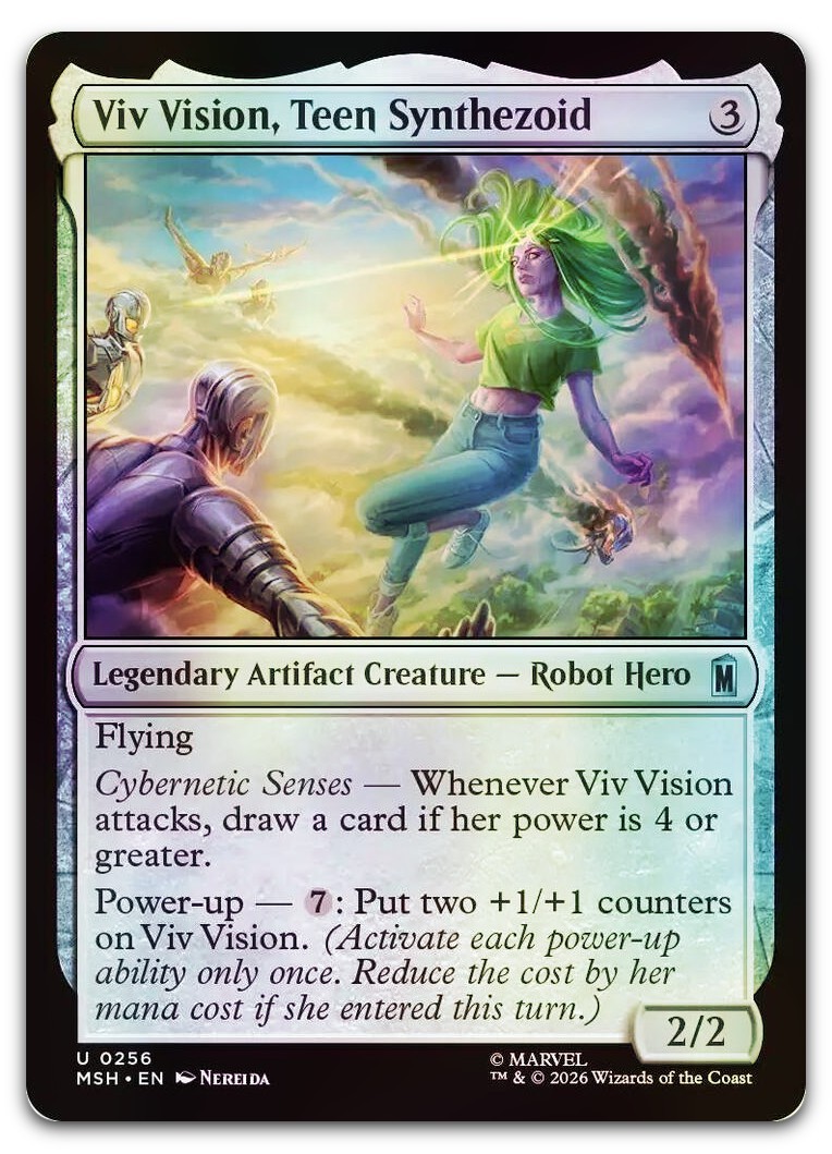 Viv Vision, Teen Synthezoid #256 (Foil) (NM) Marvel Super Heroes MSH Magic MTG