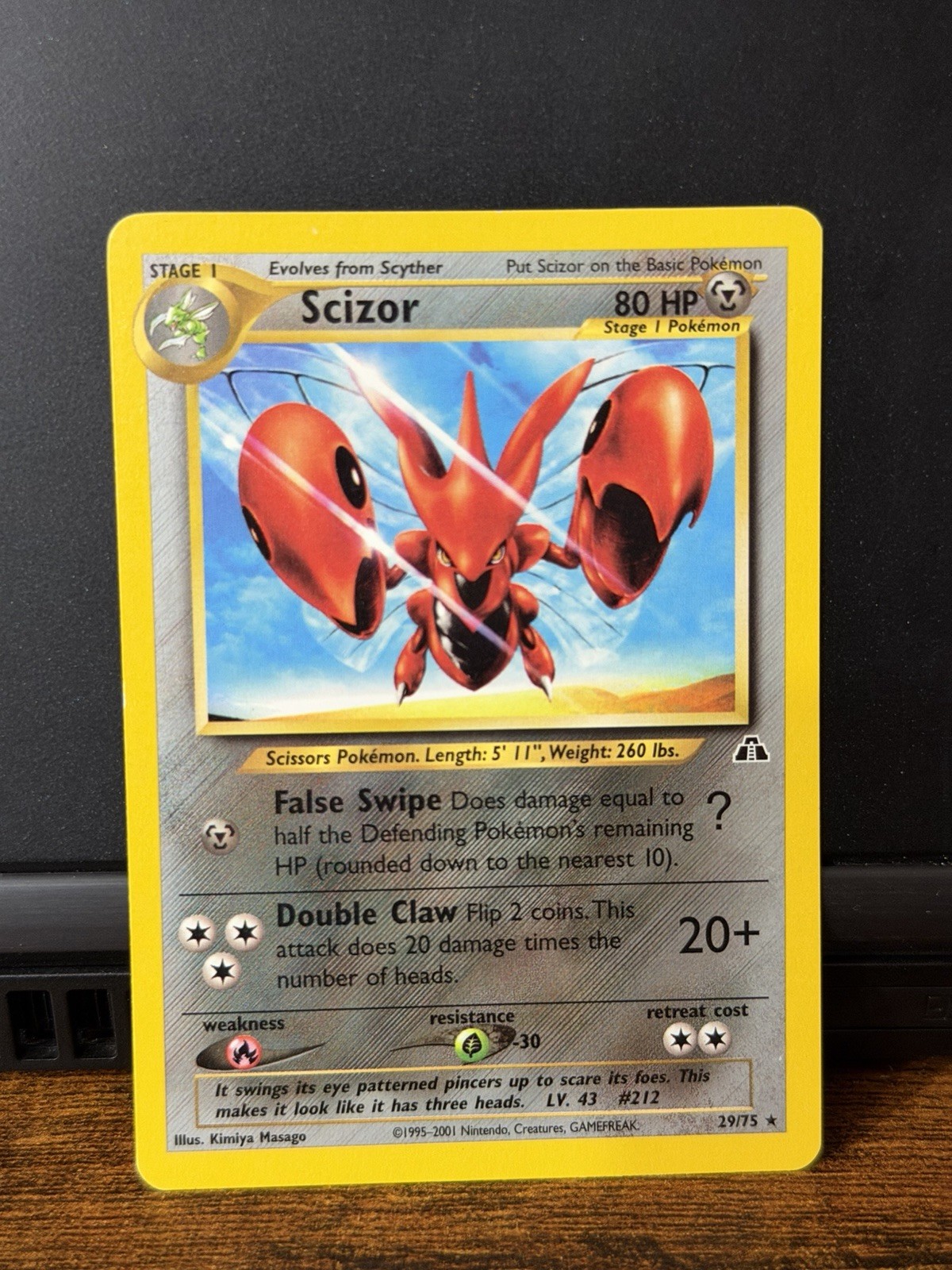Pokémon TCG Scizor Neo Discovery 29/75 Regular Rare Unlimited Eng 80HP Stage 1