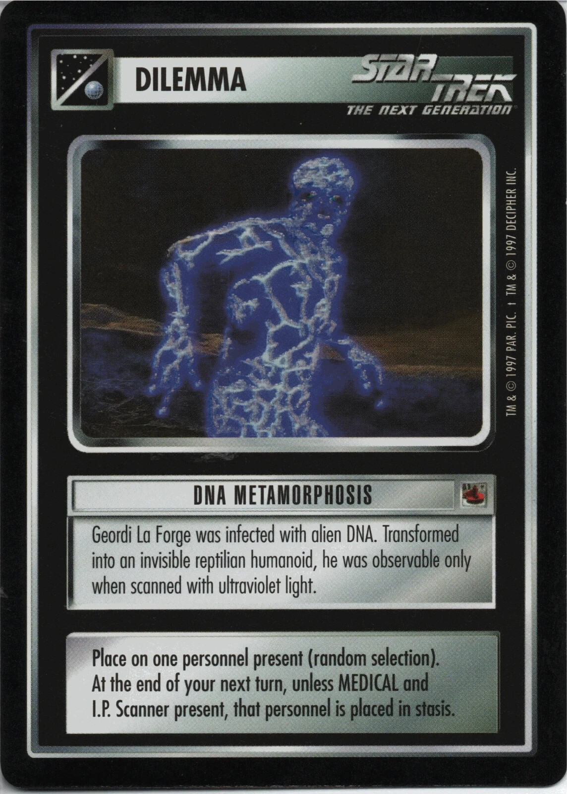 Star Trek CCG DNA Metamorphosis [NO INK] Near-Mint/NM – The Fajo Collection 1997