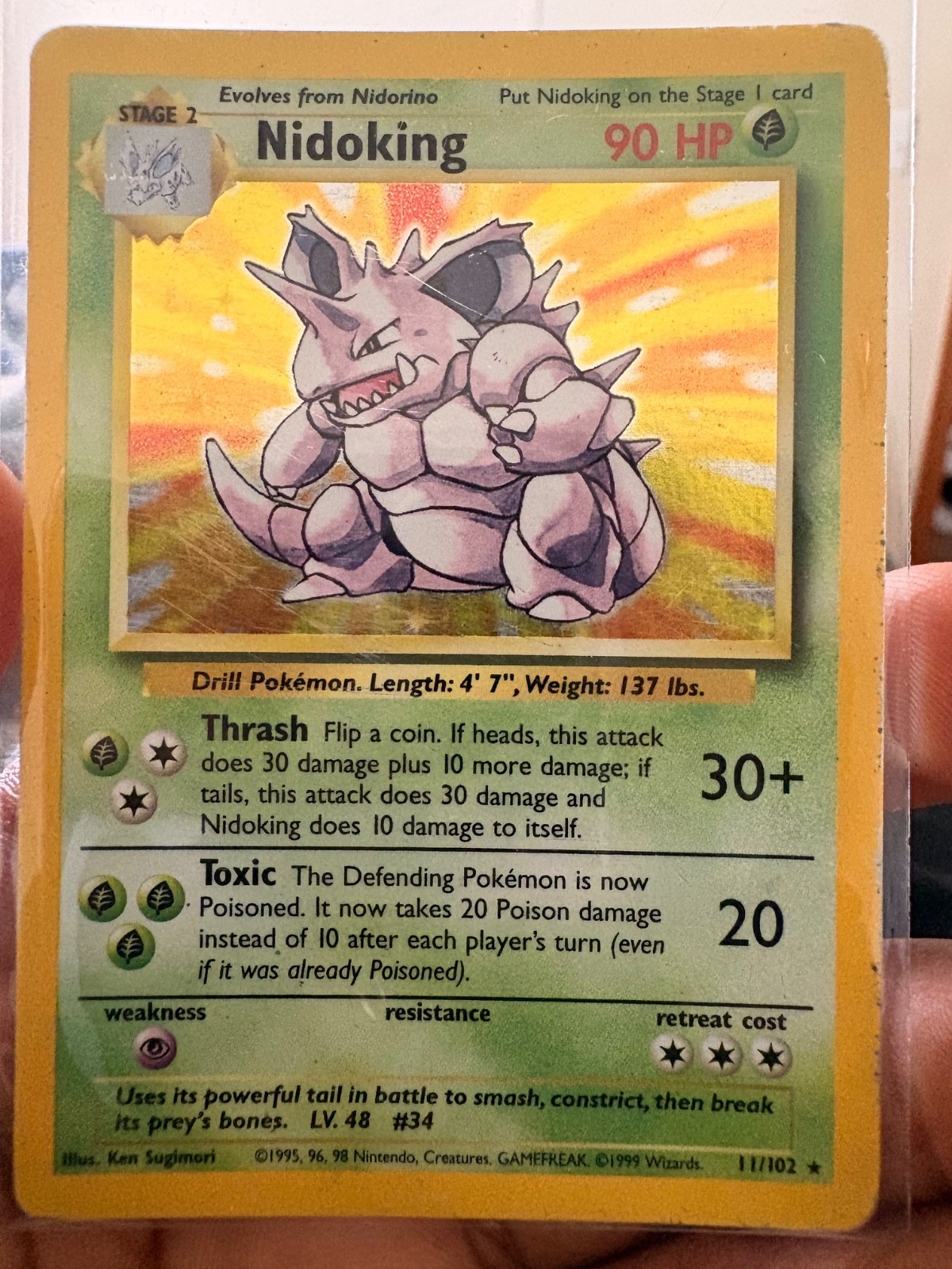 Nidoking 011/102 Base Set Holo