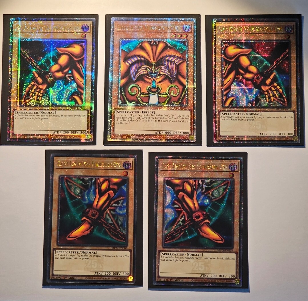 Exodia the Forbidden One●FULL SET●TN23+MP24●Quarter Century Secret Rare●37118