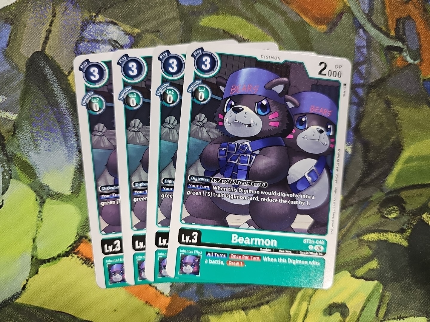 Digimon TCG BT25-048 Dual Revolution Bearmon x4 Playset