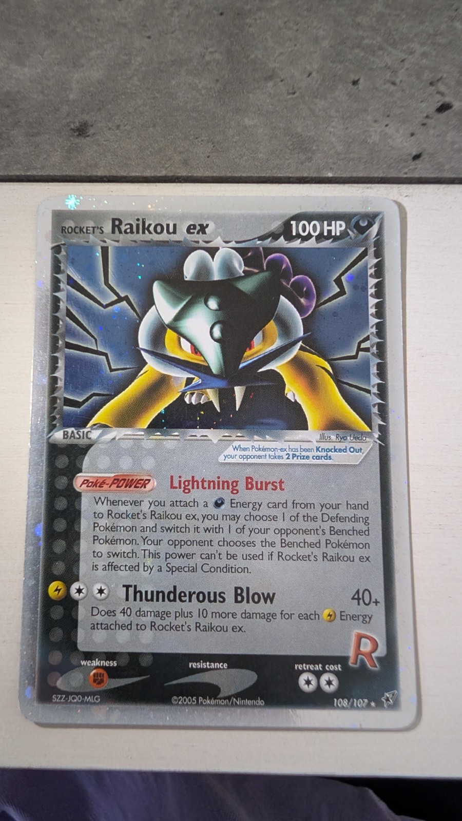 Rocket’s Raikou ex – 108/107 – Secret Rare Holo ex Deoxys – Pokemon