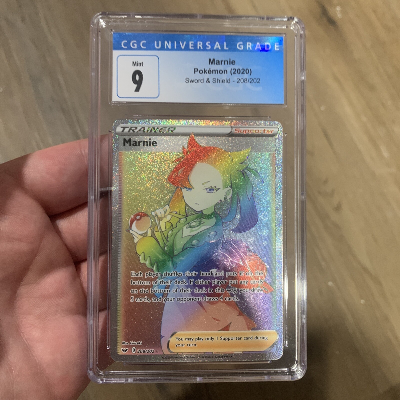 Marnie 208/202 Sword & Shield Pokemon TCG CGC 9