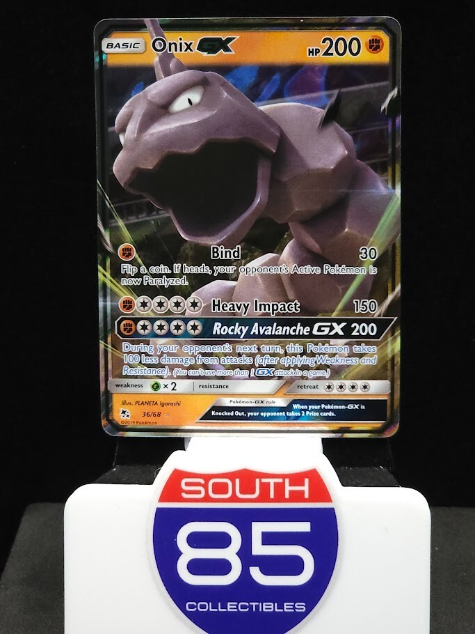 Holo Onix GX 36/68 Ultra Rare Hidden Fates Pokemon TCG