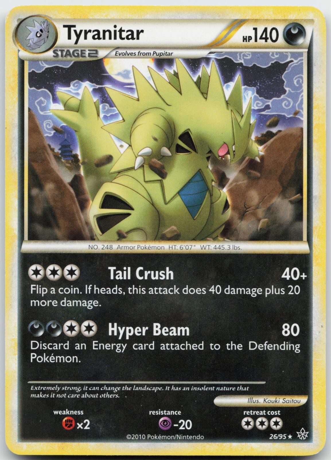 Tyranitar 26/95 Pokemon HGSS Unleashed – Rare MP