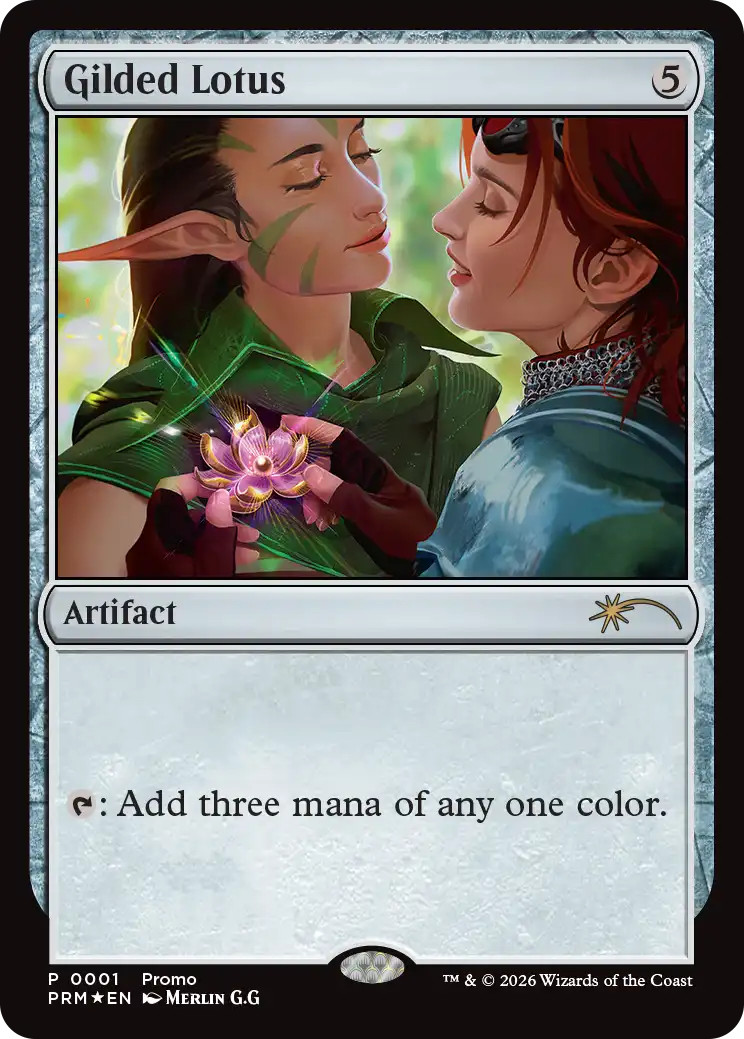 MTG magic cards 1x Gilded Lotus – Foil pride promo 2026 Unique & Misc Promos NM-