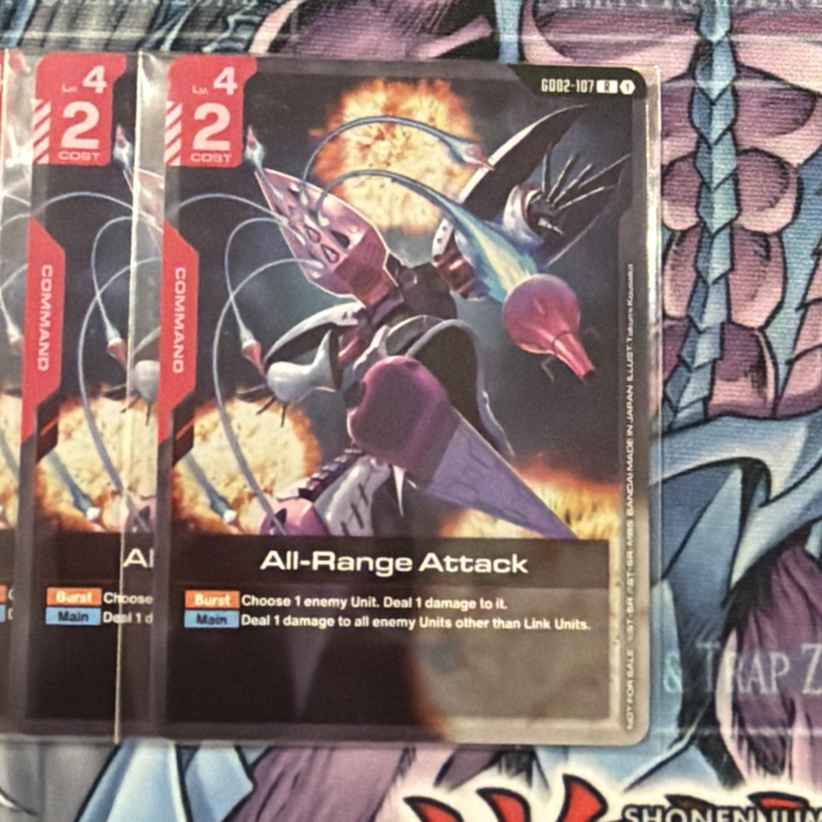 4x Gundam Card Game All-Range Attack GD02-107 New Type Challenge Promo SEALED