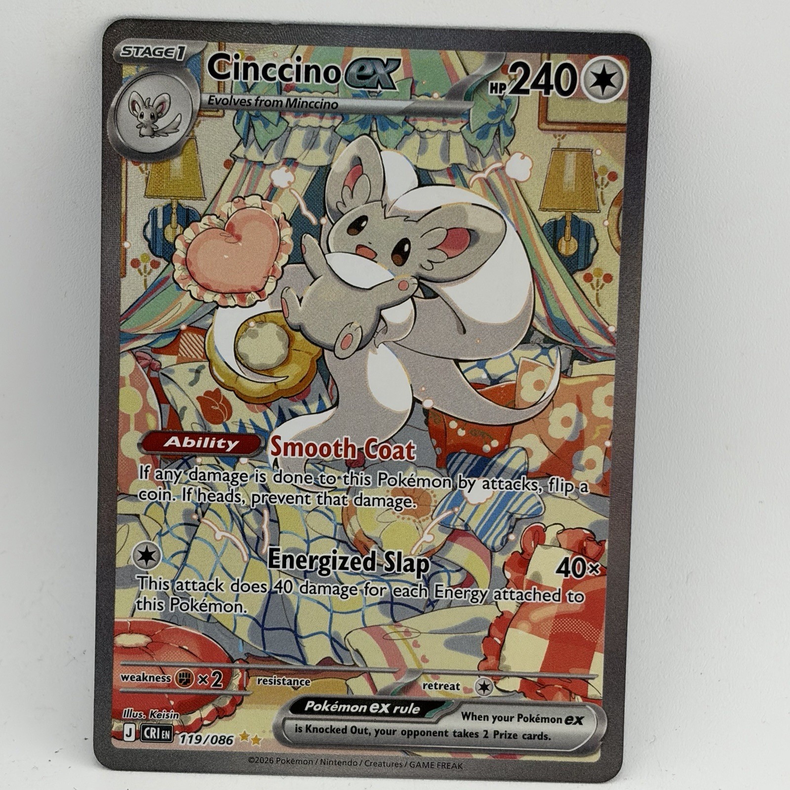 Pokémon TCG – Cinccino ex 119/086 – Chaos Rising – NM SIR