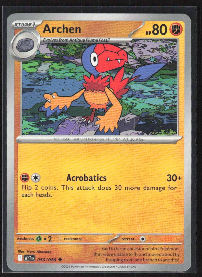 2025 Scarlet & Violet Series – White Flare Archen Uncommon #50