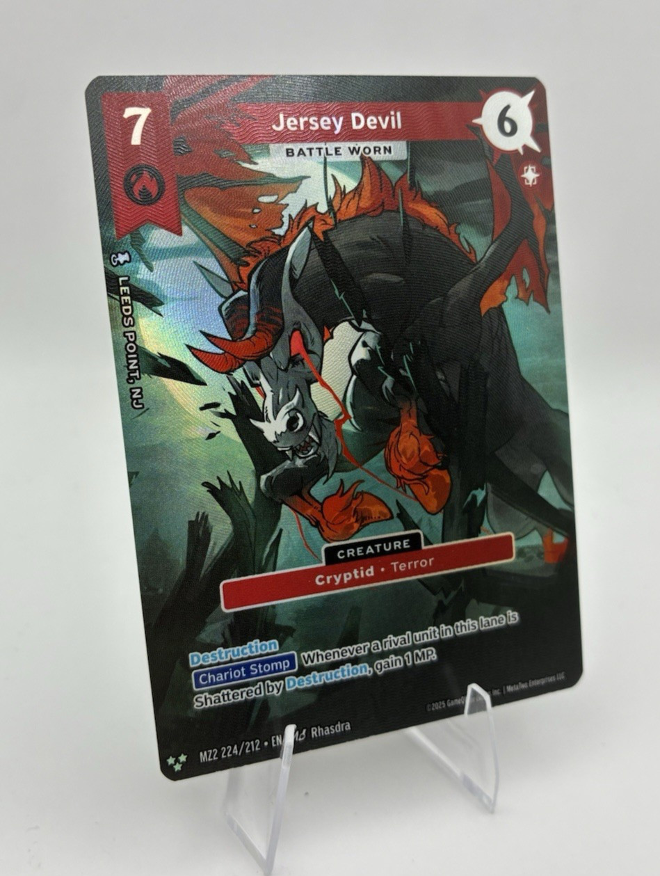 Jersey Devil, MetaZoo Near Mint, MZ2 Torrential Tides, Alt Art Rare, 224/212