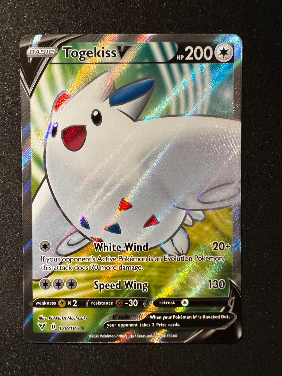 Pokemon Togekiss V (Full Art) 178/185 Swsh04: Vivid Voltage Holo NM ✨