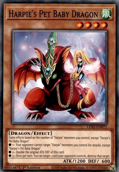 Yugioh Harpie’s Pet Baby Dragon 1st Edition Common LDS2-EN071 NM